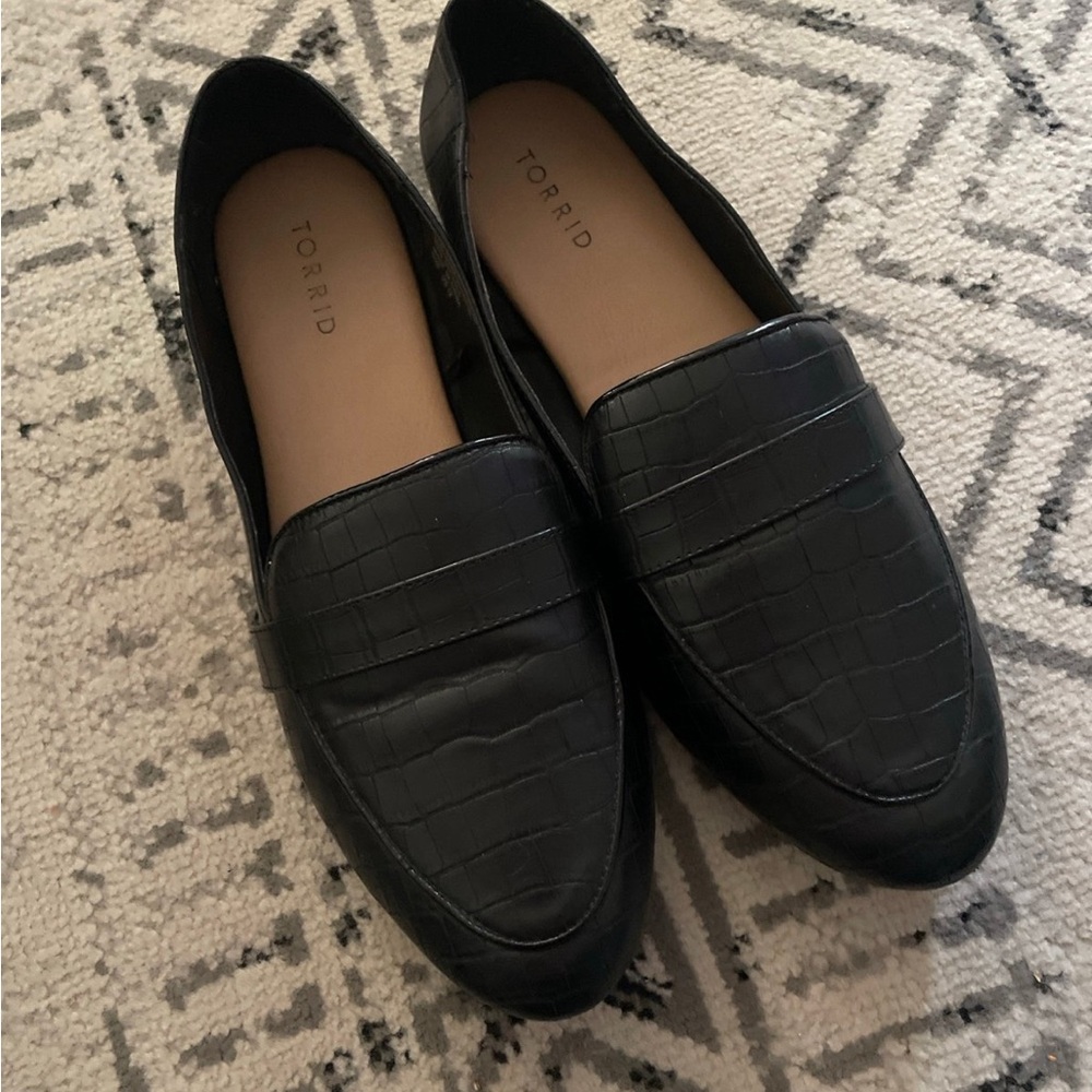 Torrid Black Loafers, Size 12